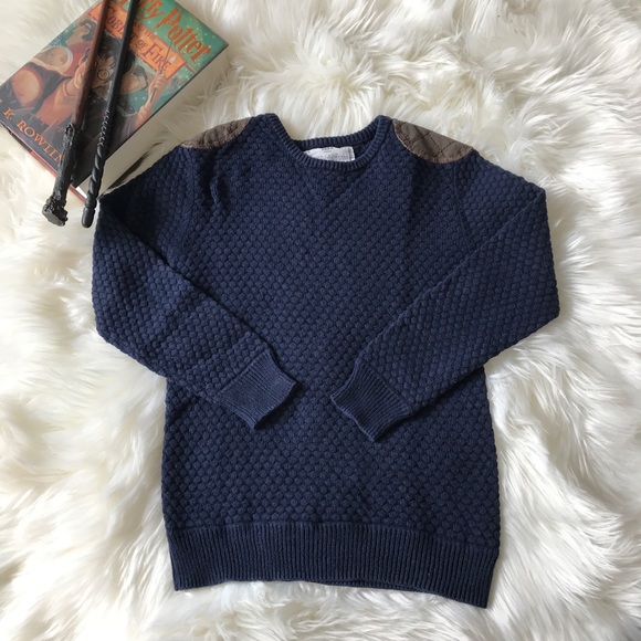 patch knit sweater
